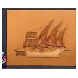 Vintage Nautical Ship Copper Wire String Art