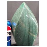 Green Aventurine Polished Stone Flame Sculpture