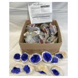 23 Blue Sugar Quartz Geodes