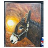 Original Donkey & Sun Painting by Blue Bond