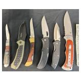 6 Folding Knives - Winchester, Gerber +