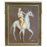 Original Harlequin Rider & Horse Painting