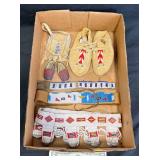 Beaded Moccasins, Belts, Small Bag