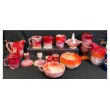 Red & White Swirl Glassware ï¿½ Imperial Glass +