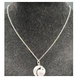 Sterling Silver To the Moon & Back Necklace