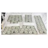 Consecutive & Special Serial Number US $1 Bills