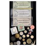 World Coins, Canadian Tire Scrip Money +
