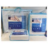 NEW Comfort Cool Queen Mattress Pad, Sheet Set+