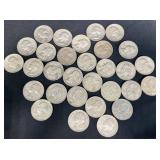 30 U.S. 1964 Quarters w 90% Silver