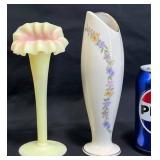 2 Bud Vases - Vntg Lenox & Antique Mt Washington
