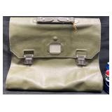 Vintage Swiss Army Military Vinyl Map Case Satchel