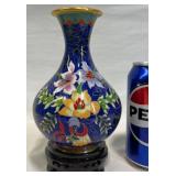 Blue Cloisonnï¿½ Enamel Bud Flower Vase