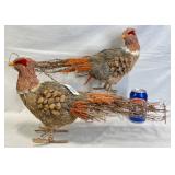 Pair Decorative Raffia Pheasantsï¿½by Mrs. Alice