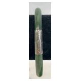 Vintage Green Nephrite Jade Bangle Bracelet