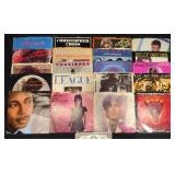 20 Vintage Pop Rock 45 RPM Records w Sleaves