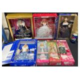 7 Barbie Christmas Holiday Festive Dolls