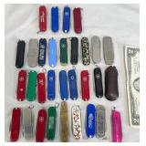 31 Assorted Pocket Knives - Swiss Army