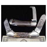 2 Pocket Knives - Bear Hunter & Gunboat Canoe