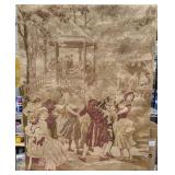 Vintage French Jacquard Woven Tapestry