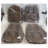 4 Faux Leather Backpacks w Adjustable Straps
