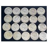 20 Kennedy Half Dollars w 40% Silver (1965-70)