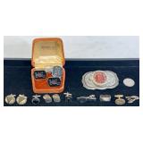 Vintage Cufflinks, Tie Clips & Belt Buckle
