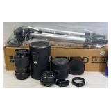 Camera Lenses, Filters & Tripod Bundle