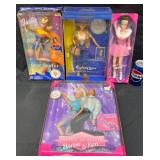 4 Olympics & Ice Skating Barbie Dolls