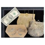 3 Vintage Beaded Evening Bags Purses