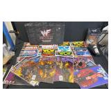 WWF & WCW Comics w Wrestling Collectibles, POGs +