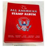All-American Stamp Album w UN Stamps