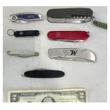 Lot of 7 Pocket Knives & Multitools