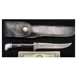 Vintage Buck 121 Fisherman Knife w Sheath