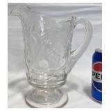 Antique Squirrels Water Pitcher, Scalloped Rim