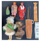 Vntg  Alaskan Souvenirs - Skookum Dolls, Bookmark+