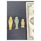 3 Ancient Egyptian Ushabti Amulet Figures