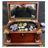 Bombay Jewelry Box w Vintage Fashion Jewelry