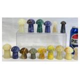 15 Polished Stone & Crystal Mushrooms