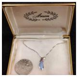 Sterling Silver w Opal & Amethyst Necklace