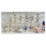 Vntg Porcelain Ballerina Figurines w Swan & Vase
