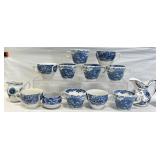 Vintage Teacups & Pitcher - Alfred Meakin, Woods