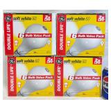 4 Boxes GE Soft White 60W Bulbs Value Packs