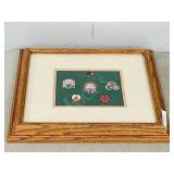 Calgary Flames pin set in frame
