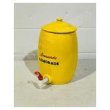 Lidded porc. Lemonade cask - 13" h