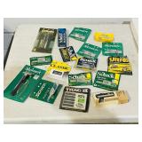 colletion of vintage razors & blades