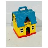 13" tall toy house & contents