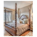 Thomasville barley twist king size bed frame-