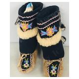 Mukluks w/ floral beadwork- used.