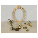 box- assorted brass items