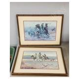pair- Charles Russell prints- 13.5' x 17.5'